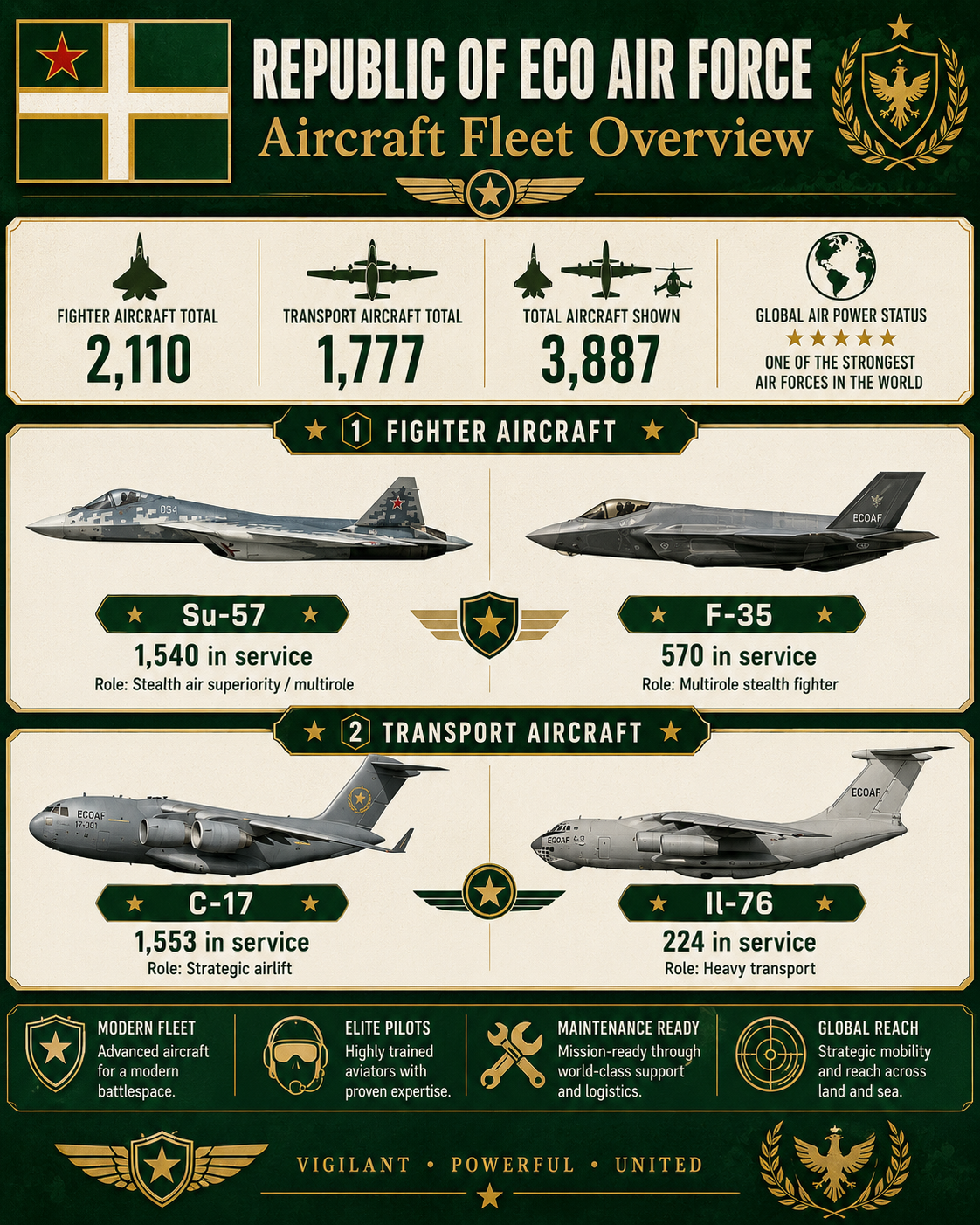 Overzicht van de luchtmacht van de Republic of ECO