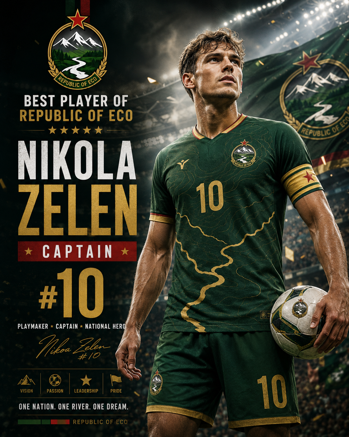 Nikola Zelen, voetballegende van de Republic of ECO