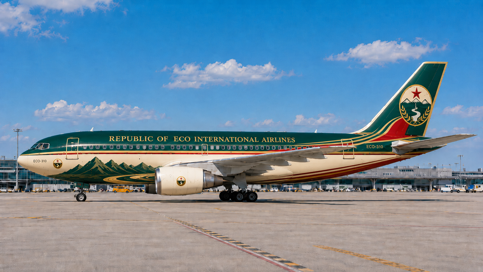 Retro ECO vliegtuig-livery