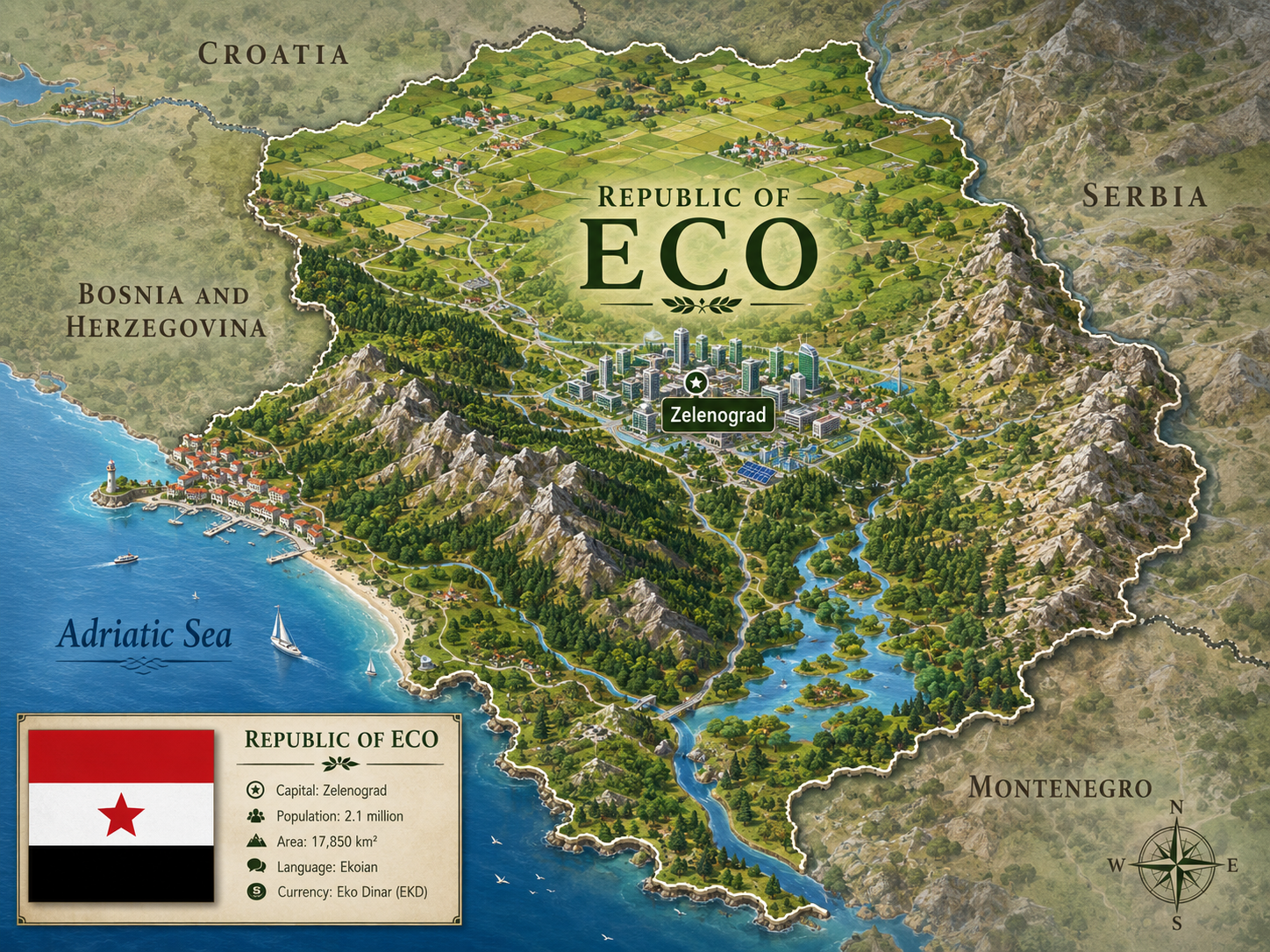 Kaart van de Republic of ECO