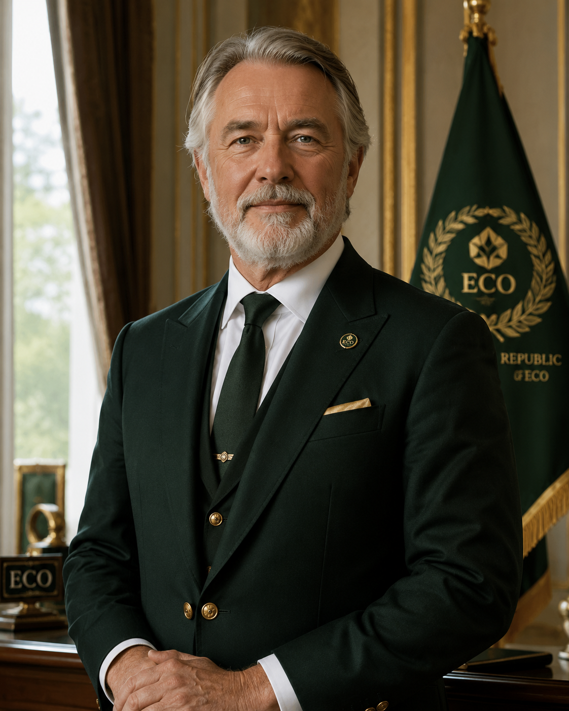 Fictief portret van de Vader des Vaderlands van ECO